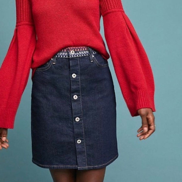 Levi's Dresses & Skirts - NWT LEVI’S Made & Crafted High-Rise Skirt in Sky Rinse Sz 30 Button Front